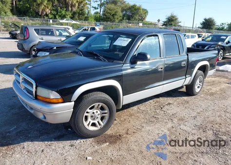 2002 Dodge Dakota Slt из США, поврежденный, VIN 1B7HL48X82S603451